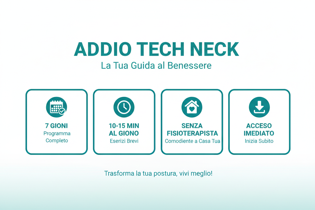 Infografica benefici Addio Tech Neck