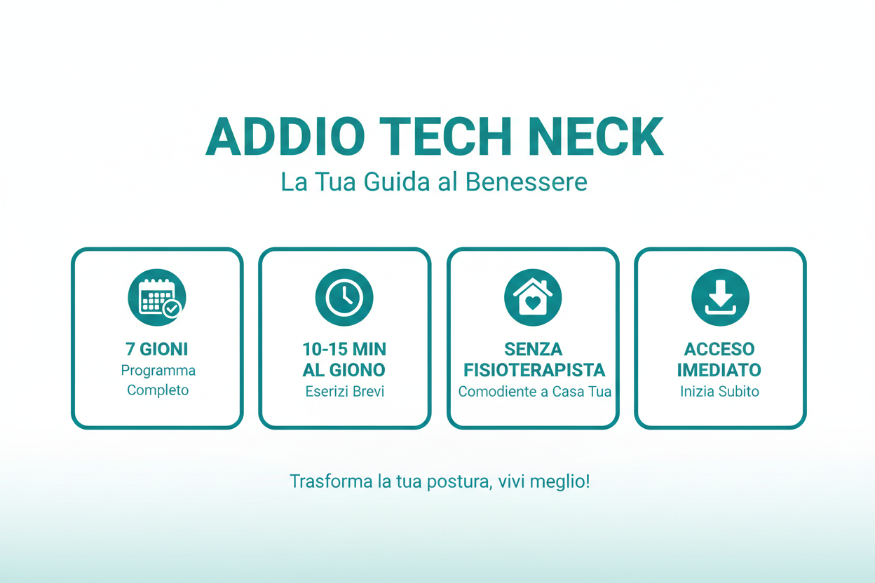 Infografica benefici Addio Tech Neck
